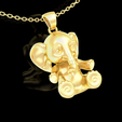Small-Elephant-Pendant-jewelry-Gold-3D-print-model-04.png STL file Small Elephant Pendant jewelry Gold 3D print model・3D printable model to download