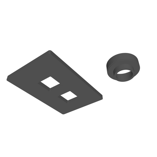 Exhaust duct and ambient aerator for 3D printer.