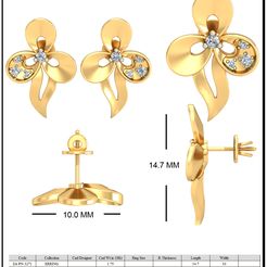 ZA-PNE-3271.jpg STONE PENDANT EARRINGS AND RING 3DM STL AND DETAIL IMAGE