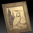 49.jpg beautiful eagle in the mountain cnc frame art router