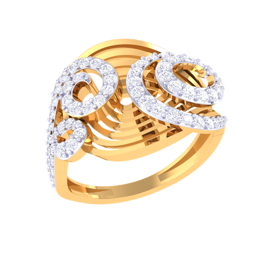 Printable 3D jewelry model of Lady diamond ring 3D model