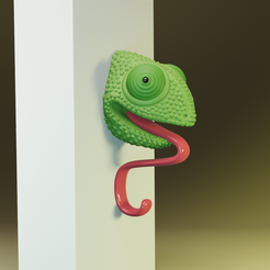 2.png Archivo STL gratis camaleón llaves・Modelo para descargar y imprimir en 3D