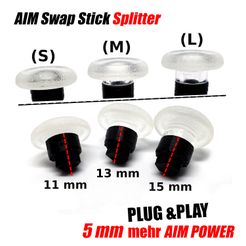 AIM Swap Stick Splitter (M) (L) (S) 3 Mmm mehr AIM POWER Aim Stick Controller Splitter 5mm for PS4 PS5 and Xbox One