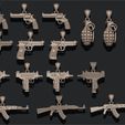 785748997899898.jpg Gun pendants pack 3D print model