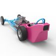 12.jpg Diecast Dragster old school à moteur avant avec coque Version 5 Echelle 1:25