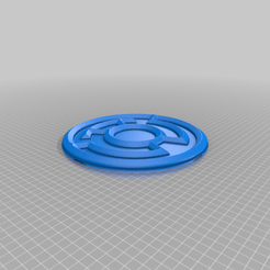 Yellow_Corps.png STL-Datei Yellow Lantern Corps Emblem kostenlos・3D-Druck-Idee zum Herunterladen