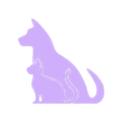 catdog.stl decorative figure of a dog and a cat