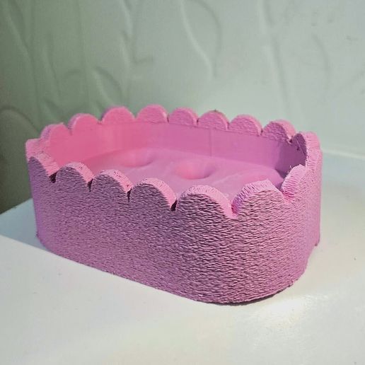 Decorative soap holder with fuzzy skin