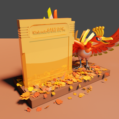 Ho-oH_V2.png Free STL file Ho-Oh Stand for Game Boy cartridges・3D printing template to download