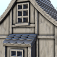 12.png Medieval half-timbered house with canopy and stone base (2) - Pirate Jungle Island Beach Piracy Caribbean Medieval