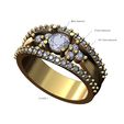 Diamond-5mm-stone-Diamond-lip-ring-size7-0.jpg Fichier STL Bague de fiançailles en pierre de 5 mm à lèvres en diamant modèle d'impression 3D・Plan pour impression 3D à télécharger