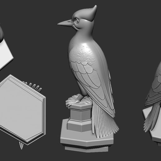 a8.jpg 啄木鸟雕像 3D 打印模型