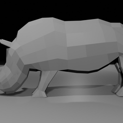 Rinoceronte 1.png Low Poly Rhinoceros
