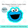 Etsy-Listing-Template-STL.png Blue Muppet Character Cookie Cutter | STL File