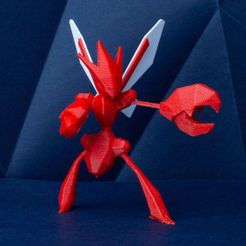 Scizor.jpg Fichier 3MF Scizor LOW POLY POKEMON・Modèle imprimable en 3D à télécharger