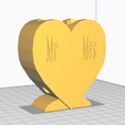 Screen shot Mr Mrs Front and Rear.png COUPLE HEART TOOTHBRUSH HOLDER - Mr Mrs