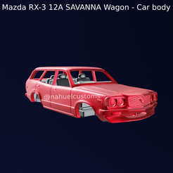 New-Project-2021-07-26T202246.993.png STL file Mazda RX-3 12A Wagon - Car Body・3D printing template to download