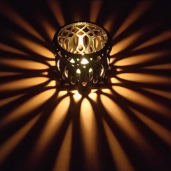 Capture d’écran 2017-07-24 à 15.29.38.png STL file Tea Time Candle Romantic Light Shade・3D print design to download