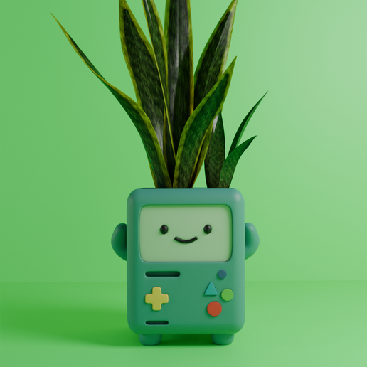 BMO Flowerpot - Adventure Time - 3D model önizlemesi