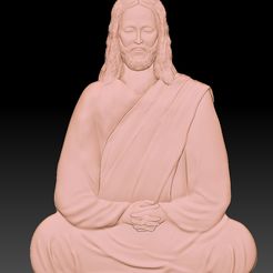jesus.jpg Fichier STL JESUS RELIEF CNC・Idée pour impression 3D à télécharger
