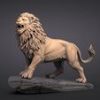 lion.433.jpg Growling Lion 3D print model