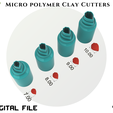 2.png Archivo STL MICRO POLYMER CLAY CUTTER *4 SIZE/PETALS/EULITEC.COM・Objeto imprimible en 3D para descargar