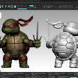 Snag_101fa790.png Chibi Turtle Warrior – Single Piece STL for 3D Printing