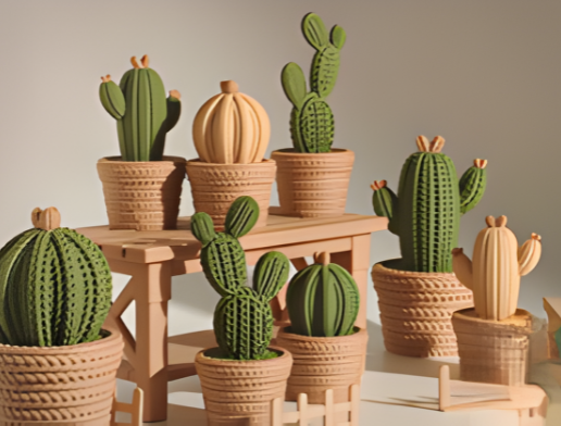 Knitted Cactus - Mult Parts