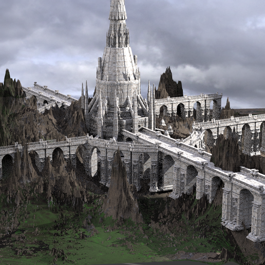 OBJ file Narnia Mountains Castle 3・3D printable model to download • Cults