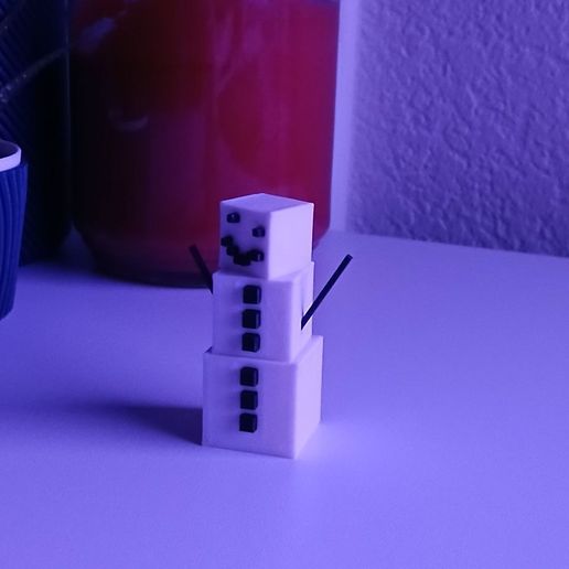 🌨️ Minecraft Snow Golem/Snowman・Free 3D File for 3D printing・Cults