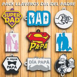 > PY /. PEEL babe | JEL MEJOR » WAZy Archivo STL PACK 9 LLAVEROS " DIA DEL PADRE " / KEY CHAIN・Objeto imprimible en 3D para descargar