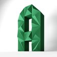A.jpg 3D letter Low poly origami geometric 3D Model Collection