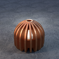 TeaC-18-Ball-Fins-Md.png TeaC | Tea Light Holder | Fin Top (18) *Ball