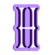 H_Ucase.stl Merlina - alphabet font - cookie cutter