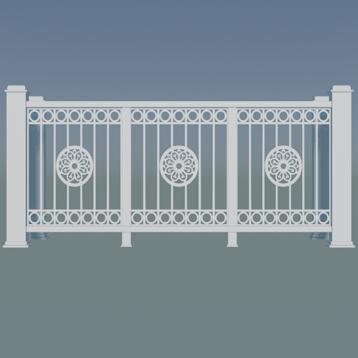 🏗️ 3D Railing Balcony・ STL File for 3D printing・Cults