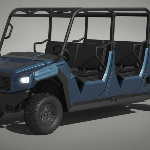 Polaris Ranger Crew – 4-Seat UTV with Cargo Bed STL 3D Print Model