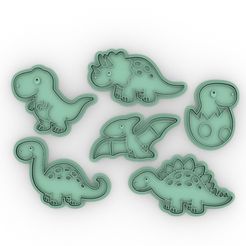 t.jpg STL-Datei SET DINOSAURIER - DINOSAURIER - AUSSTECHER - AUSSTECHER - BISCOTTI - BISCOTTI・3D-Drucker-Vorlage zum herunterladen