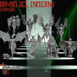 portada-desnuda.jpg STL file OPLESS GODDESSES OF HELL・Design to download and 3D print