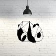 12.Panda.jpg Panda Wall Sculpture 2D