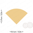 1-4_of_pie~2.25in-cm-inch-cookie.png Slice (1∕4) of Pie Cookie Cutter 2.25in / 5.7cm