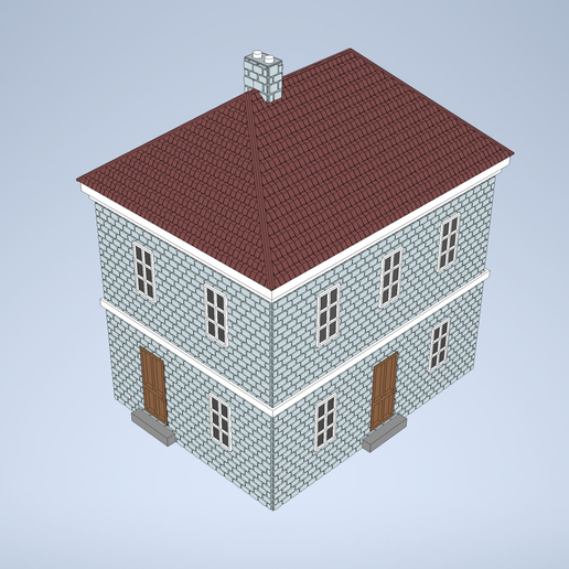 EUROPEAN HOUSE TERRAIN 1:100 15mm FLAMES OF WAR 3D model