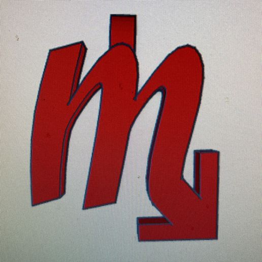 Scorpio zodiac symbol pendant 3D model