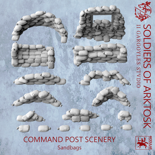 💂 Soldiers of Arktosk - Command Post Scenery・ 3D File for 3D printing・Cults
