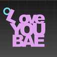 Love_you_BAE.png Romantic Keychain Bae