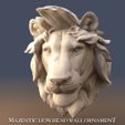 r3.jpg Majestic Lion Head wall ornament (supportless print)