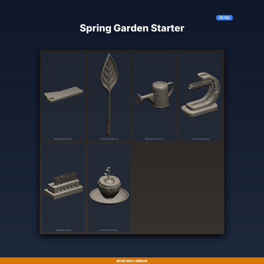 Spring Garden Starter - 6-Model STL Bundle