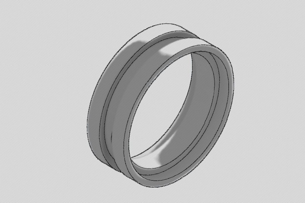Screenshot (296).png Download free STL file Primal Unisex Ring • 3D printing model, TarFox