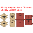 Bloody Magpies Space Chappies Chubby Unicorn Doors Blood Ravens Chubby Unicorn Doors