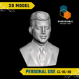 John-F-Kennedy-Personal.png 3D Model of John F. Kennedy - High-Quality STL File for 3D Printing (PERSONAL USE)