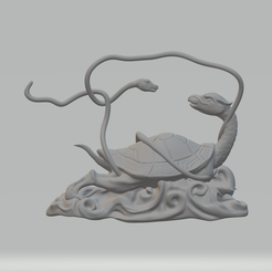 1.png Xuanwu Chinese religion - Black Tortoise - Turtle 3D print model